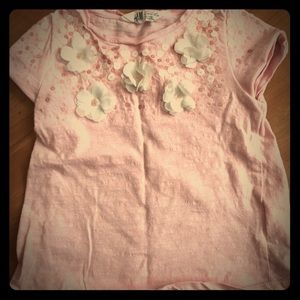 H&M 3D flower and sequin top